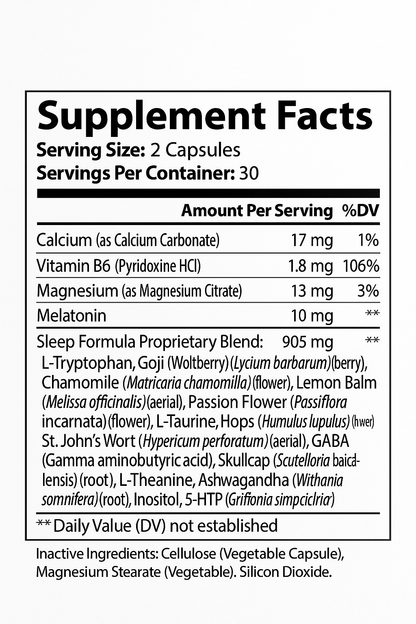 Sleep Formula – Relax. Restore. Recharge